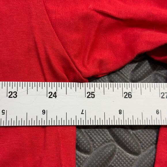 DKNY Jeans Active Shirt Mens XL Red Stretch Long Sleeve Crew Neck Pullover Tee - Picture 7 of 7
